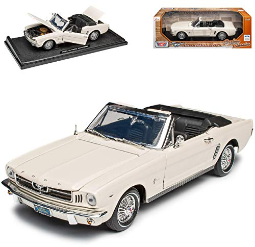 Motormax Ford Mustang 1964 1/2 Cabrio Beige Cream 1/18 Modell Auto
