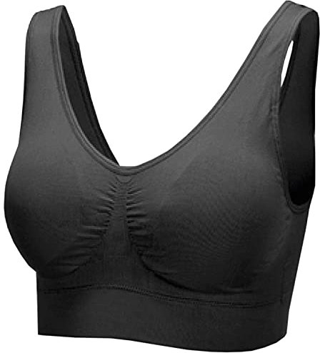 Bestlivings Damen Basic Wohlfühl BH Seamless BH Bralette - ohne Bügel, ohne Clips - Nahtloser Yoga Bra Top