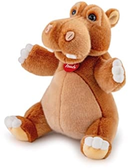 Trudi Ippopotamo Filippo Ippopotamo Mascotte Peluche, Regalo di Natale e Compleanno. | 23x29x19cm Taglia M | Animali Esotici Tropicali | Modello TUDO7000
