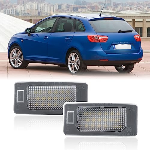 2pcs LED Kennzeichenbeleuchtung für Seat Ibiza MK4 IV Kombi 2009-2016 SMD Xenon Weiß Hintere Tag Lampenbirne Montage