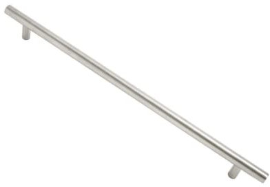 VIBE 12mm Cabinet Pull Handle 655mm (595mm Centre) on Satin Stainless Steel Guardsman (T Bar) Pull Handle on Satin Stainless Steel for Internal Doors