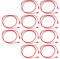 10Set Bananenstecker Messleitung Messing PVC Elektrisches Prüfkabel Kabel Elektrisches Prüfkabel für Multimeter 2mm Kfz-Diagnoseprüfung Verwendung(Rot)