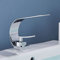Sticque Cascada Grifo De Baño Grifo De Lavabo Estilo De Moderno Latón Monomando Mezclador Baño Agua Fria Y Caliente Disponible, Grifo De Cuenca, Cromo