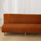 Surwin Seersucker Sofabezug ohne Armlehnen Stretch Armlose Sofabettüberzug Antirutsch Clic Clac Sofahusse Schonbezug Protector für Klappcouch Schlafsofa mit 2-3 Sitzplätzen (Kaffee,2 Sitzer)