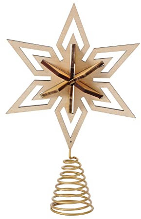 Department 56 Flourish Star Weihnachtsbaumspitze, 29 cm, Braun