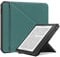 SATURCASE Étui pour Kobo Libra 2, en cuir PU et silicone, pliable, avec support de transport, ultra fin, léger, avec fonction veille/réveil automatique (vert)