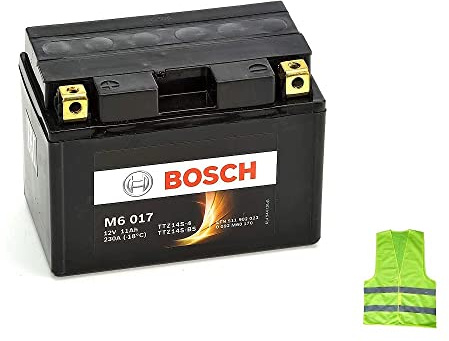 COMPATIBLE AVEC KYMCO CV3 E5 550 de l'année 2023 à 2023 BATTERIE BOSCH TTZ14S-BS M60170 BATTERIE 11AH AMPÈRE 12V COMPLÈTE DÉJÀ CHARGÉE ET PRÊTE 150X87X110MM