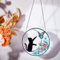 PLIGREAT Moon Cat Painted Buntes Glas Panels Sonnenfänger Acryl-Fenster-Wandbehang Ornament Für Schlafzimmer Wohnzimmer Balkon Fenster Wanddekoration Garten-Anhänger Dekor