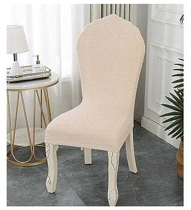 XGANGM Stuhlabdeckung Stuhlhusse Stretch Stuhlbezug 6er/4er Moderne Ohne Armlehne Stuhl Schutzhülle 2/4 Stück Runder Lehne Stuhlüberzug Universal Für Esszimmer Küche,Color 5,4PCS