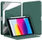 VAGHVEO Rotating Case for iPad 10.2 Inch 9th / 8th / 7th Generation (2021/2020/2019), iPad Air 3rd 2019 10.5 / iPad Pro 10.5 Book Flip Transparent Cases 360 Degree Rotating Stand Cover, Dark Green