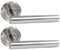 Betley Butterfly T Bar Straight Lever Latch Door Handles on Round Tubular Rose - Satin 125mm