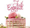 Sotpot 1 Pack Just Engaged Cake Topper, Pink Glitter We're Engaged Cake Pick Engagement Party Decorations Bridal Engagement Wedding Cupcake Decoration Party Supplies