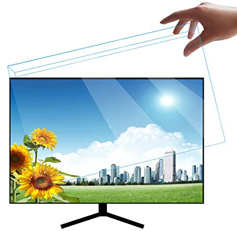Guoyoocc Filtro Anti Luce Blu e Protezione Schermo,14-32 Anti Luce Blu Filtro per Monitor di Computer,per TV LCD e PC,Pellicola antiriflesso Protettiva per Schermo,Filtro Anti-Luce Blu per Computer