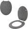 Anika 92539 Grey Slate Effect Toilet Seat/Chrome Hinges/Easy Installation / 43cm x 37.5cm
