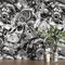 ReWallpaper 44.5cm×7m Self Adhesive Wallpaper Abstract Black and White Wallpaper for Bedroom Sticky Back Plastic Roll Patterned Steampunk Industrial Vinyl Contact Paper for Shelves