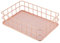 Rose Gold Rose Gold Wire Mesh Basket Box,Iron Hollow Makeup Storage Basket Organizer,Kitchen Pantry Organization Storage Basket,Countertop Organization Desktop Decor for Kitchen,Bathroom,Bedroom (D)