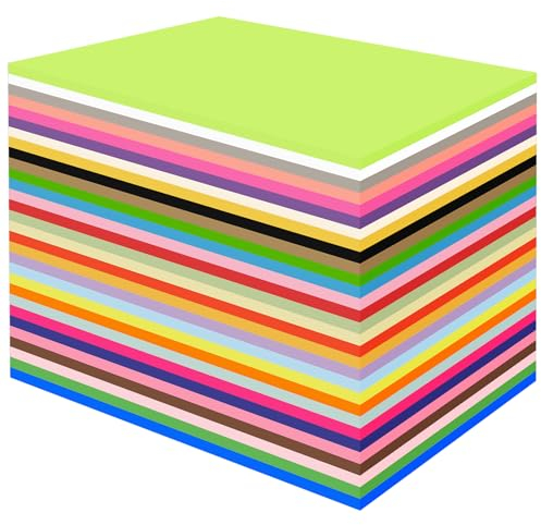 150 Blatt Buntes Papier A4,Farbiges Bastelpapier 30 Farben,(70 g/m²) Faltpapier Tonpapier A4 Bunt,Origami Papier Zweiseitig/Buntpapierset für Diy Origami und Bastelprojekte