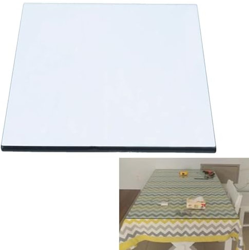 SXKJQER Glasplatte Eckig Glasscheibe Tischplatte Glas Kaminplatte Kaminglas DIY Tisch, Glastisch Tischplatte Aus GehäRtetem, Eckig Glass Panel, für Esstisch, Couchtisch, Bürotisch(60x60cm)