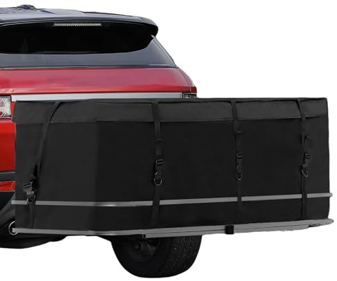 Fracht-Reisetasche – Anhängerkupplungs-Tragetasche, Dach-Ladungsträger | Wetterfeste Oxford-Stoff-Cargo-Tasche, Dachgepäckträger mit verstellbarem Riemen, perfekt für PKW, LKW und SUV, 135 x 51 x 51 c