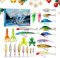 Angel-Adventskalender 2024, Adventskalender Angelköder 2024 – Weihnachtshaken Adventskalender – Countdown-Kalender für Erbsen