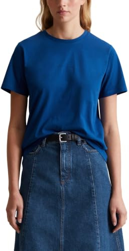 Marc O'Polo Denim Damen T-Shirt aus Bio-Baumwolle Regular Fit, Blau (True Blue), S