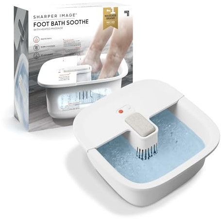 SHARPER IMAGE - Fußsprudelbad mit Massage - Wärmefunktion - Schaumbad - Massage & Entspannung - Fußreflexzonenmassage - Massagegerät für füße - Geschenk für Frauen - Geschenk für Männer