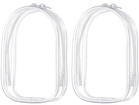 QUARKZMAN 2 Stück Transparent Schlüsselanhänger Figuren Display Tasche, 105x65mm Klar Puppen Display Mini Tasche PVC Tragbare Taschenanhängere für Präsentationsboxen (Kabine Transparent)