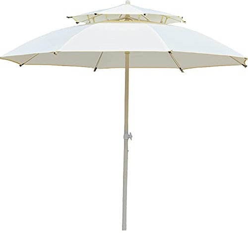 Parasol de Jardin, Parasol Double de 2,5 m, Parasol d'extérieur, Balcon, Cour, Plage
