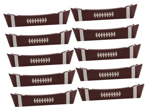 TOPPERFUN 10stücke Fußball Snack Trays Faltbare Dessertplatten Für Fußballgeburtstagsfeiern Und Sportevents Dekorativ Und Praktisch Für Essenspräsentation