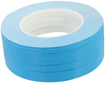 Nastro Biadesivo Termico 3mmx25m in Fibra di Vetro Blu | 6 Pezzi, Alta Adesione e Conduzione, per Dissipatori e Transistor ad Alta Potenza