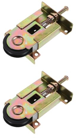 Lot de 2 rouleaux de rechange pour porte de miroir coulissante, roues à roulement à billes concave en plastique, matériel de porte coulissante en verre