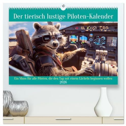 Der tierisch lustige Piloten-Kalender (hochwertiger Premium Wandkalender 2026 DIN A2 quer), Kunstdruck in Hochglanz: Ein Muss für alle Piloten, die ... Lächeln beginnen wollen (CALVENDO Mobilitaet)