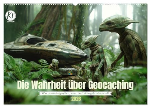 Die Wahrheit über Geocaching (Wandkalender 2026 DIN A2 quer), CALVENDO Monatskalender: Warum wir eigentlich diese Dosen suchen... (CALVENDO Hobbys)