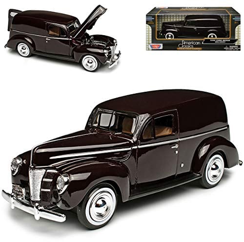 Motormax Ford Sedan Delivery Lieferwagen 1940 Rot Braun Oldtimer 1/24 Modellauto Modell Auto