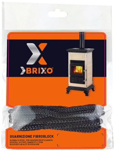 BRIXO GUARNIZIONE IN FIBRA VETRO X SPORTELLI STUFE, CAMINETTI E FORNI FIBROBLOCK MM. 6.