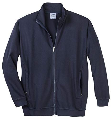 Ahorn Sportswear Übergröße dunkelblaue Stehkragen-Jacke, XL Größe:7XL