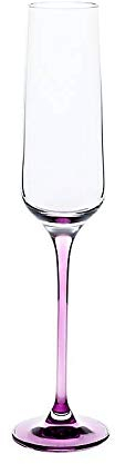 CRISTALICA Sektglas Sektkelch Charisma Schampus Prosecco Champagner 150ml mit violettem Stiel