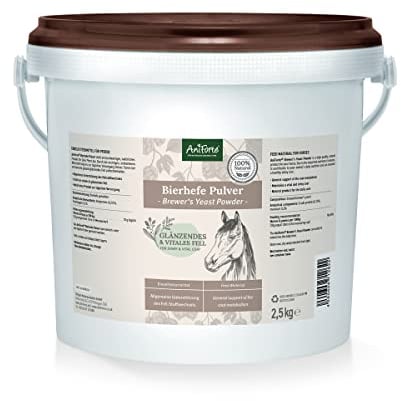 AniForte Brewers Yeast Powder for Horses 2.5 kg - 100% pure & natural product for vital skin & shiny, strong coat, brewer's yeast rich in B vitamins, minerals & trace elements