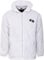 Maan Store Mens Bowling Jacket Waterproof Fully Fleece Lined Detachable Hood Bowling Logo On The Front Front Pockets White/M