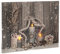 Fachhandel Plus Leinwandbild mit LED-Beleuchtung 30 x 40 cm Wandbild Weihnachtskerzen Leuchtbild LED-Bild