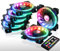 Ubanner Wireless RGB LED 120mm Case Fan with Controller for PC Cases, CPU Coolers, Radiators system (6pcs rgb fans, RF Remote Control, A Series)