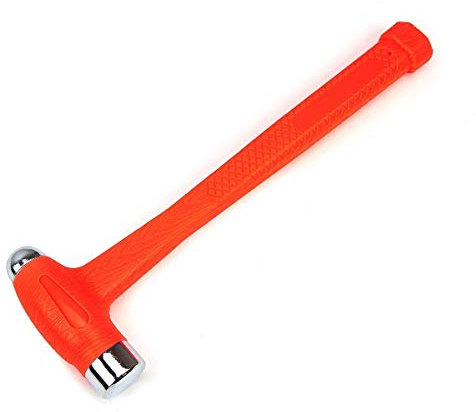 Stark USA 32oz Dead Blow Hammer Dual Head - 2-Pounds Ball Peen Blow Striking Flat Pein Non-Slip Handle, Orange