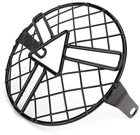 Qiilu Motorradscheinwerferabdeckung, Motorradscheinwerferschutz Kühlergrill Scheinwerfergrill Lichtabdeckung Schutz Passend für CG125 GN125