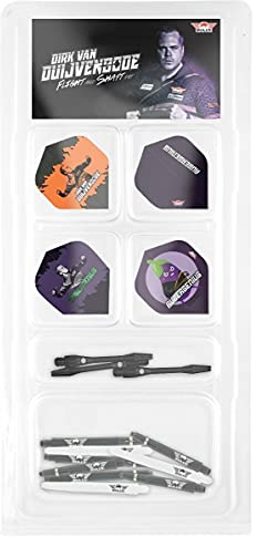 Bull´s NL Dirk Van Duijvenbode Aubergenius Flight Shaft Kit Dartflight Set & Dartshaft Set 8 Teilig