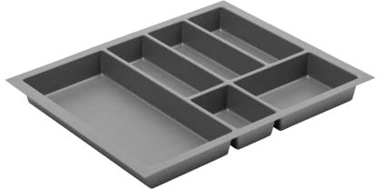 GTV Range-couverts pour tiroirs de placard de cuisine - Anthracite (540 x 472 mm)
