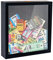 FramePro Bilderrahmen für Ticket Shadow Box 3D Rahmen zum Befüllen Tiefer Aufbewahrungsboxen Glasscheibe Holz Objektrahmen DIY Vitrine Muscheln Flugtickets Fotorahmen Memorabilia Schwarz 20 x 20 cm
