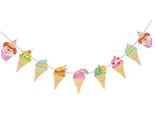 Froiny Frisches Cooles EIS Cream Popsicle Banner Bunting Für Tropische Sommer Party Bar EIS Girlande Kid Party Dekoration