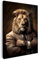 Artmazing | Löwe Bild von Welt | Bilder Löwe Modern | S-Art Bilder | Löwenbilder Modern | Coole Bilder | Wandbild Löwe Deko XXL | Leinwand Bilder | Löwe Bilder | Bild Hochkant | Buntes Poster für Wand