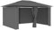 BaraSh Gartenpavillon mit Vorhängen 4 x 3 m Anthrazit Garten Zelt Pavillon Ruckzuck Zelt