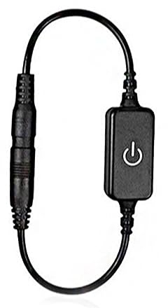 Mini-LED-Dimmer, Touch-Schalter, DC12–24 V, LED-Touch-Inline-Dimmer, LED-Streifen, Dimmer, Helligkeitsregler, Dimmen, Ein-Aus-Schalter, Controller (BLACK)